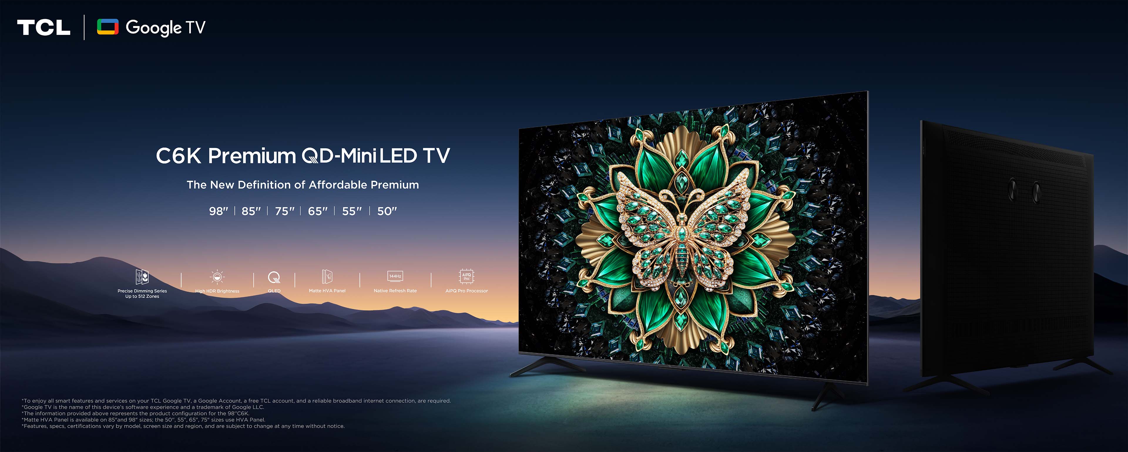 01 TCL C6K QD-Mini LED телевизор