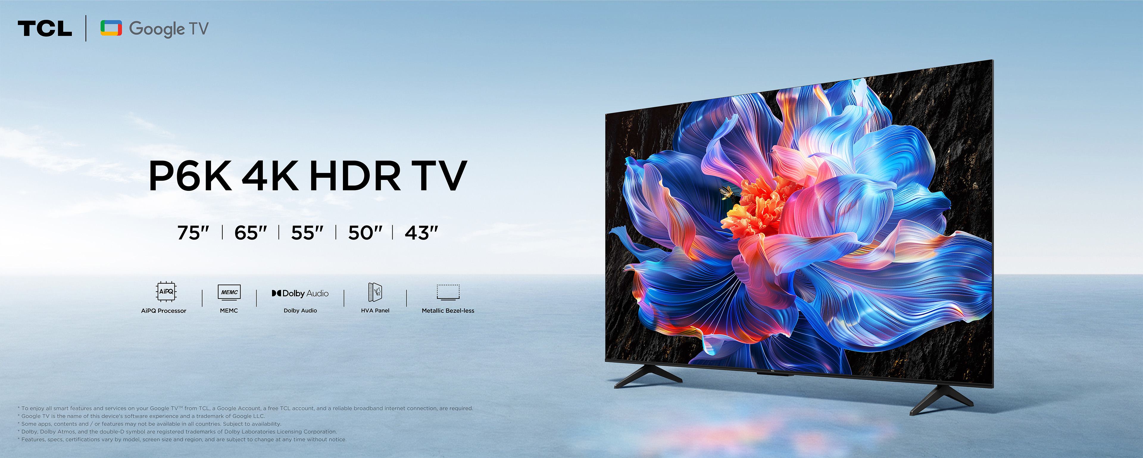 01 TCL P6K 4K HDR телевизор