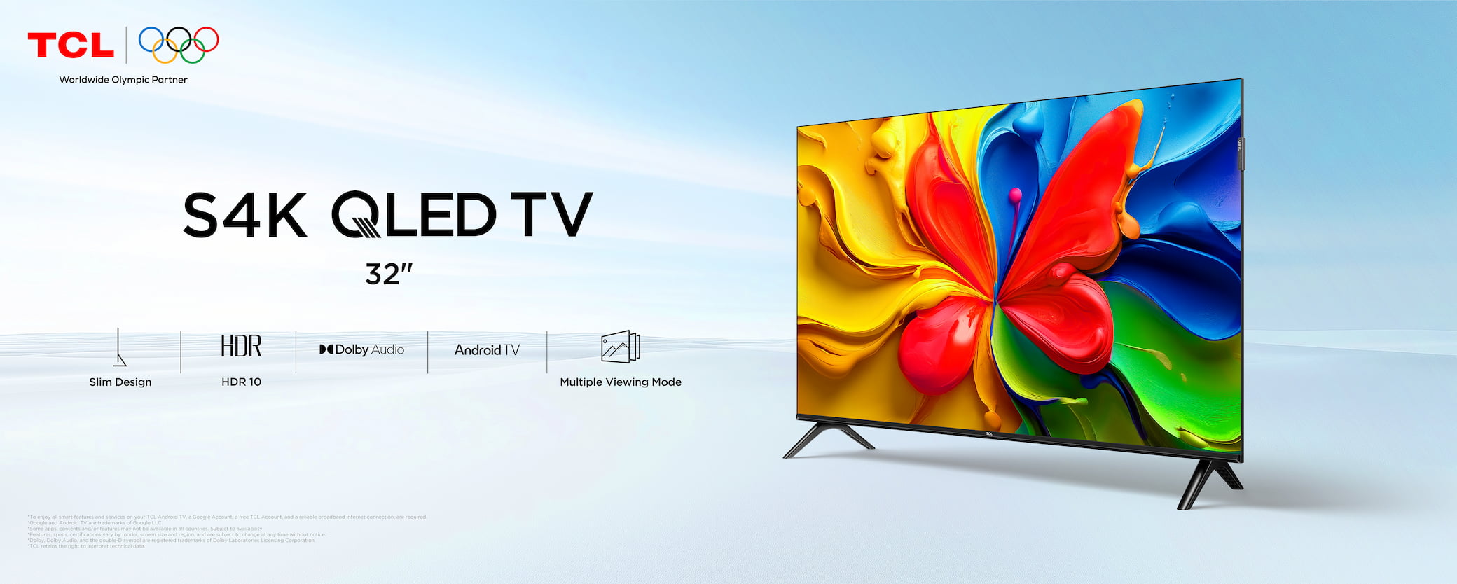 01 TCL 32S4K HD QLED телевизор
